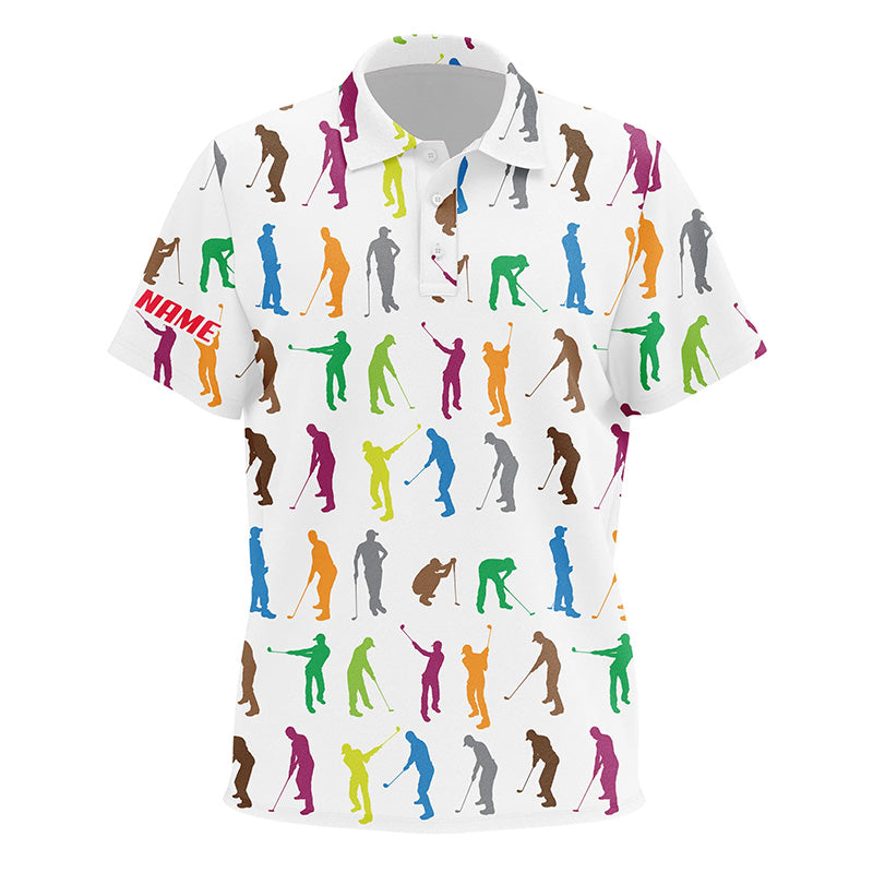 Colorful Golfers Kids Golf Polo Shirts Custom Name Cool Golf Shirts For Kid Golfing Gifts LDT1328