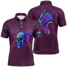 Load image into Gallery viewer, Artistic Skull Golf Mens Polo Shirt, Custom Rainbow Skull Golf Shirts For Men, Halloween Golf Gifts LDT0134