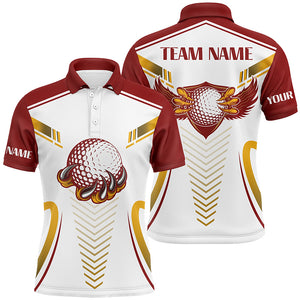 Eagle Golf Ball Custom Red Yellow Men Polo Shirts Team Golf Shirts For Men Best Golfing Gifts LDT0717