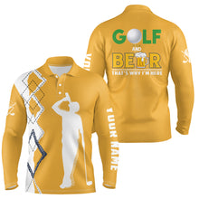 Load image into Gallery viewer, Golf And Beer That&#39;s Why I&#39;m Here Mens Polo Shirt Custom Beer Golf Shirt For Men Golf Gifts LDT0534