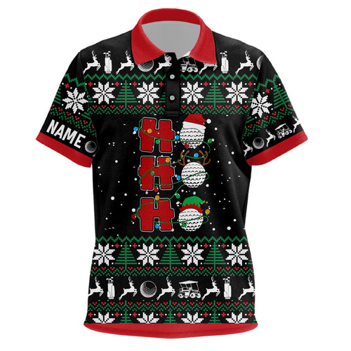 Christmas Golf pattern Kids Polo Shirt Custom Unisex Golf Shirts For Kid Golf Gifts For Christmas LDT0856