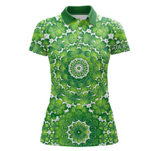 Load image into Gallery viewer, Green Clover Circle St Patrick Day Golf Polo Shirts Custom Golf Shirts For Women Golf Gifts LDT1263