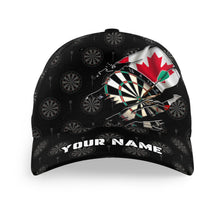 Load image into Gallery viewer, Personalized Retro Canada Flag Darts Hat Custom Patriotic Darts Cap For Dart Player 1st July Darts Gifts LDT1287