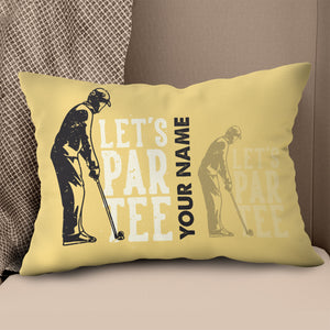 Lets Par Tee Vintage Custom Golf Pillow Personalized Best Golfing Gifts LDT1143