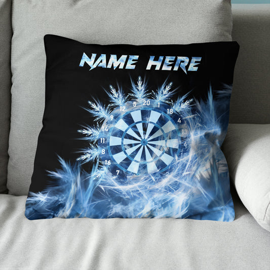 Icy Blue Light Dartboard Custom Pillow Winter Personalized Darts Gifts LDT1197