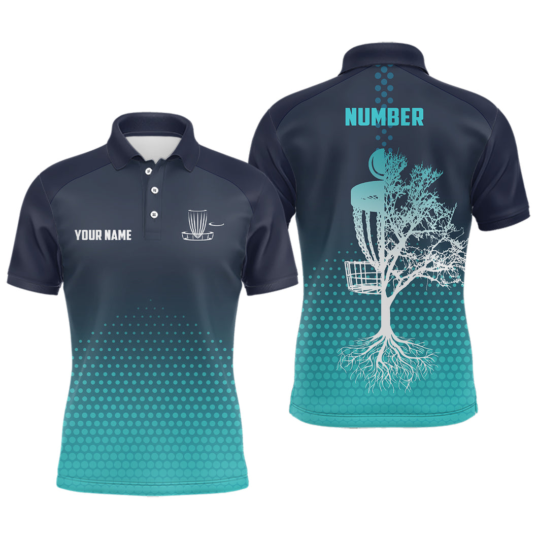 Personalized Mens Disc Golf Polo Shirt Hive Custom Number Disc Golf Tops For Men Disc Golf Basket LDT1009