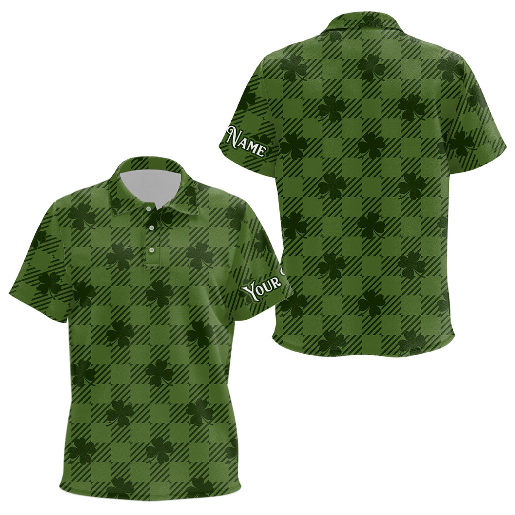 Clover Checkered Pattern St. Patrick Day Kids Golf Polo Shirts Customized Golf Shirts For Kid LDT1262