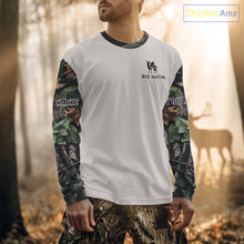 Load image into Gallery viewer, Deer Hunting American Flag Camo Hoodie, Long Sleeve Shirt – Buck Head Graphic NHT01