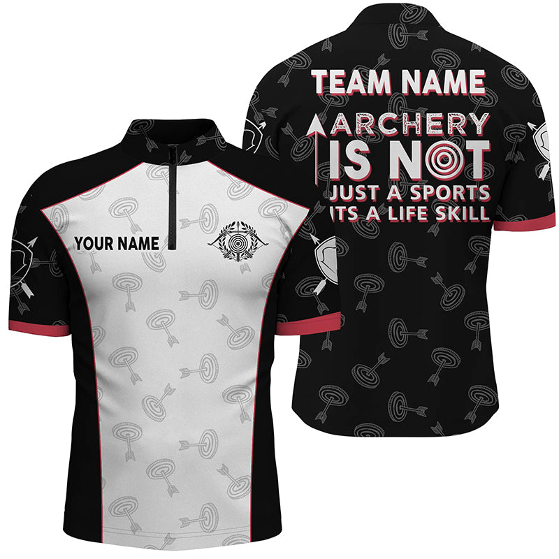 Personalized Archery Is Not Just A Sports Its A Life Skill Archery Quarter-Zip Shirts For Men VHM0587