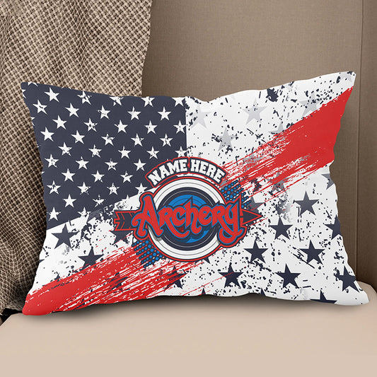 Personalized American Flag Target Archery Pillow Gift For Archery Lovers VHM0934