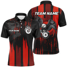 Load image into Gallery viewer, Personalized Eagle Billiards Shirts For Men Custom 8 Ball Pool Jerseys Mens Billiards Shirts VHM1182