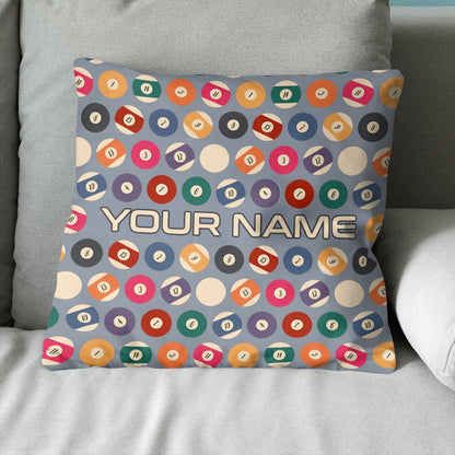 Personalized Billiard Balls Pillow Custom Throw Pillow Top Billiard Gift VHM0884