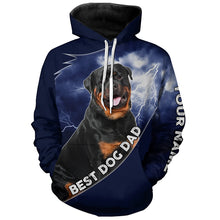 Load image into Gallery viewer, Rottweiler Best Dog Dad Custom 3D All Over Print Shirts For Dog Father, Personalized Gifts For Dog Lovers TDM0032