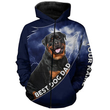 Load image into Gallery viewer, Rottweiler Best Dog Dad Custom 3D All Over Print Shirts For Dog Father, Personalized Gifts For Dog Lovers TDM0032