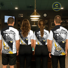 Load image into Gallery viewer, 9 Ball Skeleton Custom Billiard Polo &amp; 1/4 Zip Shirts For Men, Funny 9 Ball Pool Billiard Jerseys TDM5675