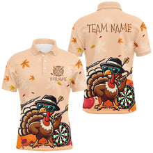 Load image into Gallery viewer, Orange Funny Turkey Autumn Men Darts Shirts Custom Thanksgiving Shirt Gift For Darts Lover TDM2704