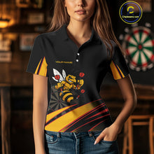 Load image into Gallery viewer, Funny Bee Custom Dart Shirts With Pocket Option For Women, Darts Team Jersey TDM3879