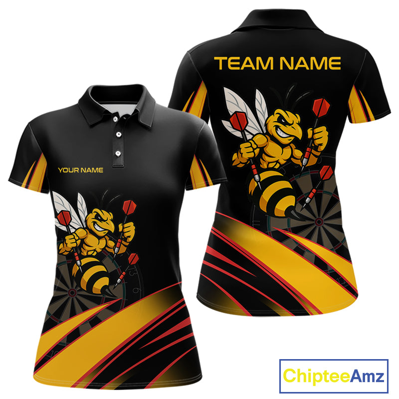 Funny Bee Custom Dart Shirts With Pocket Option For Women, Darts Team Jersey TDM3879