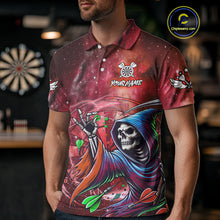 Load image into Gallery viewer, Grim Reaper Red Galaxy Funny Dart Shirts For Men Custom Darts Jerseys Outfit, Darts Gifts TDM3880