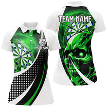 Load image into Gallery viewer, Personalized Green Dartboard 3D Printed Skull Darts Shirts For Women Custom Team League Darts Jerseys TDM1988