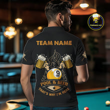 Load image into Gallery viewer, Funny DNA Billiard Shirt For Men Custom 9 Ball Pool &amp; Beer That's Why I'M Here Team Jersey TDM4564