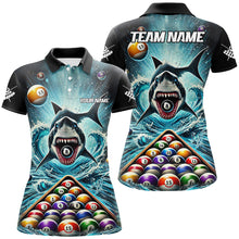 Load image into Gallery viewer, Personalized Pool Ball And Shark Billiard Shirts For Women Custom Unique Team League Billiard Jerseys TDM2970