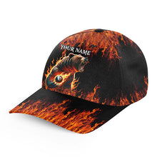 Load image into Gallery viewer, Personalized Funny Bear 8 Ball Pool Fire Flame Billiard Baseball Cap Custom 3D Printed Billiard Hats TDM2004