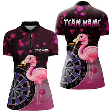 Load image into Gallery viewer, Personalized Pink Darts Flamingo Custom Darts Shirts For Women, Funny Darts Apparel, Best Darts Gift TDM2209