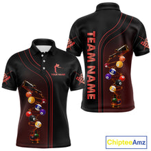 Load image into Gallery viewer, Funny DNA Wine Billiard Shirt For Men Custom Pool Team Shirts, Billiard Jersey Polo &amp; 1/4 Zip|Red TDM5194