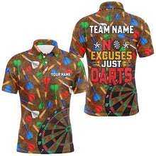 Load image into Gallery viewer, No Excuses Just Darts Custom Colorful Arrow Dart Shirts, Funny Dart Shirts For Men Dart Jerseys TDM2733