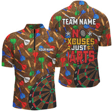 Load image into Gallery viewer, No Excuses Just Darts Custom Colorful Arrow Dart Shirts, Funny Dart Shirts For Men Dart Jerseys TDM2733