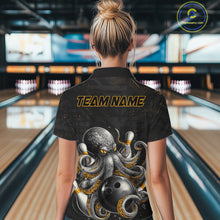 Load image into Gallery viewer, Personalized Funny Octopus Bowling Jersey For Women Custom Bowling Team Shirts Polo &amp; Quarter Zip TDM6518