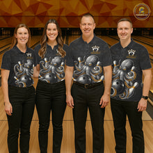 Load image into Gallery viewer, Personalized Funny Octopus Bowling Jersey For Women Custom Bowling Team Shirts Polo &amp; Quarter Zip TDM6518