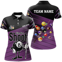 Load image into Gallery viewer, Personalized Purple Give Me A Shoot Billiard Shirts For Women, Funny Saying Billiard Jerseys TDM2989