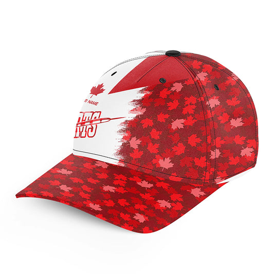 Personalized Darts Canada Flag Vintage Darts Cap, Patriotic Darts Hat Gifts For Darts Lovers TDM1631