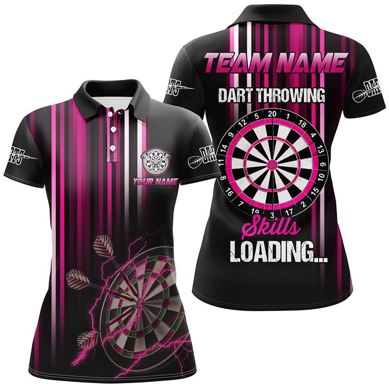 Darts Throwing Skills Loading Custom Pink Darts Shirts For Women Custom Funny Darts Apparel Jerseys TDM2278