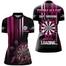 Load image into Gallery viewer, Darts Throwing Skills Loading Custom Pink Darts Shirts For Women Custom Funny Darts Apparel Jerseys TDM2278