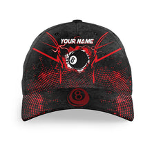 Load image into Gallery viewer, Personalized Red 8 Ball Point 3D Billiard Caps, Best Custom Top Hats Billiards For Pool Lover TDM0946