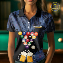Load image into Gallery viewer, Pool And Beer That's Why I'm Here Billiard Shirt For Women Custom Funny Billiard Team Jersey TDM4831
