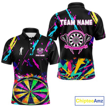 Load image into Gallery viewer, Funny Colorful Splash Dartboard Graffiti Style Darts Shirt For Men Custom Darts Team Jersey Outfit TDM5053
