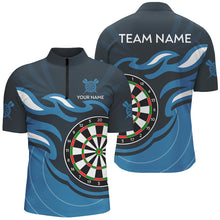 Load image into Gallery viewer, Personalized Blue Darts Board Flame Dart Shirts For Men Custom Dart Jerseys Team Uniform TDM3051