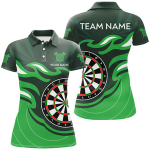 Personalized Green Darts Board Flame Dart Shirts For Women Custom Dart Jerseys Team Uniform TDM3052