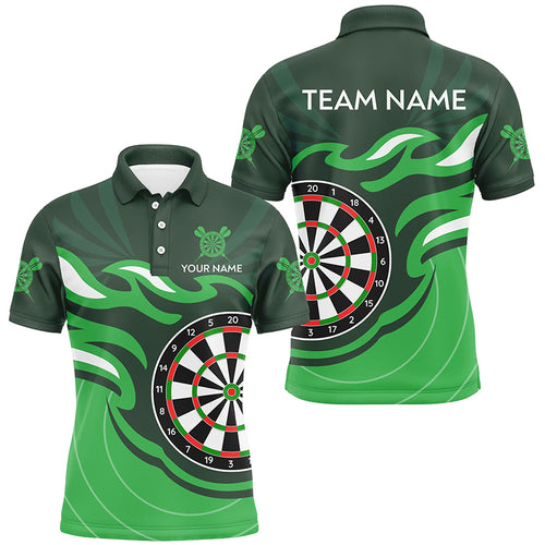 Personalized Green Darts Board Flame Dart Shirts For Men Custom Dart Jerseys Team Uniform TDM3052