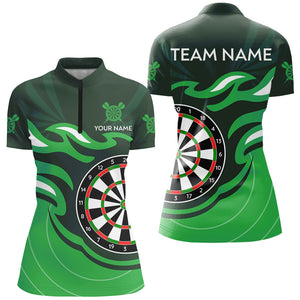 Personalized Green Darts Board Flame Dart Shirts For Women Custom Dart Jerseys Team Uniform TDM3052