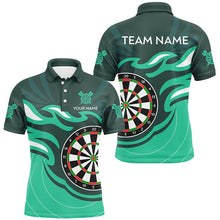 Load image into Gallery viewer, Personalized Turquoise Darts Board Flame Dart Shirts For Men Custom Dart Jerseys Team Uniform TDM3053