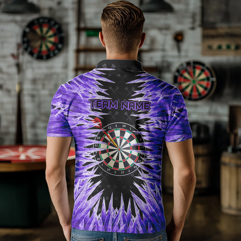 Personalized Darts Board Purple Icy 3D Printed Men Dart Shirts Custom Cool Dart Jerseys For Team TDM3482