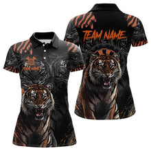 Load image into Gallery viewer, Personalized Tiger Darts Shirt With Pocket Option For Women, Darts Team Jersey TDM3621