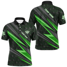 Load image into Gallery viewer, Personalized Name Green Billiard Jerseys For Men Custom 8 Ball Billiard Shirts Pool Team Jerseys TDM1874