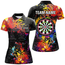 Load image into Gallery viewer, Grunge Colorful Paint Women Dart Shirts With Pocket Custom Darts Team Jersey TDM1894