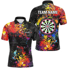 Load image into Gallery viewer, Grunge Colorful Paint Men Dart Shirts With Pocket Custom Darts Team Jersey TDM1894
